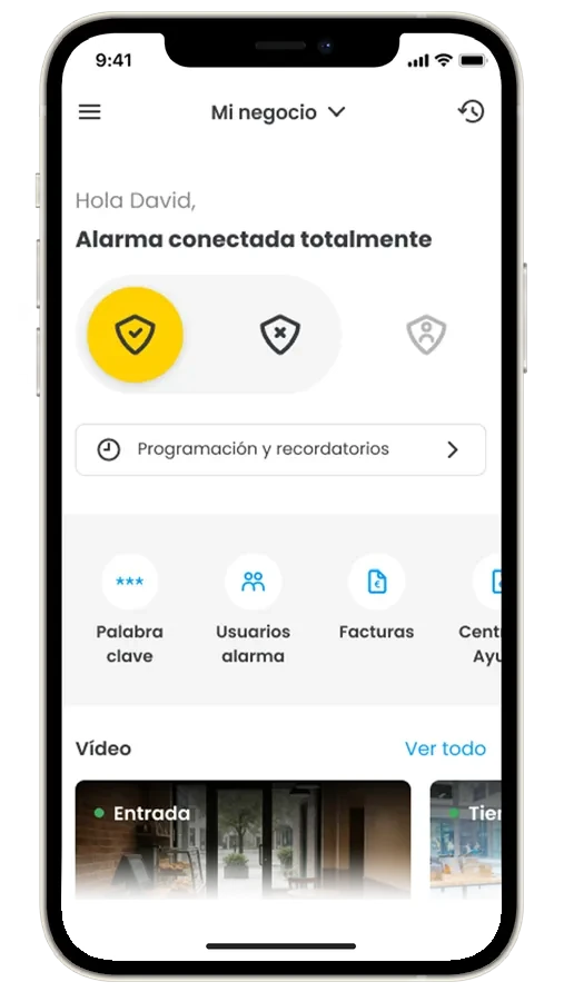 App de Movistar Prosegur Alarmas para negocios